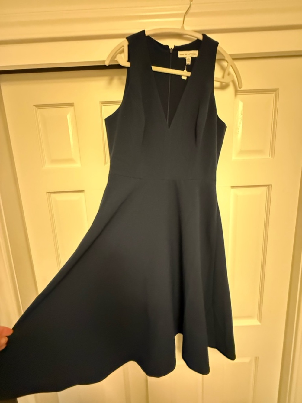 Dress The Population Size Catalina Large Women’s Navy Fit And Flare Dress NWT